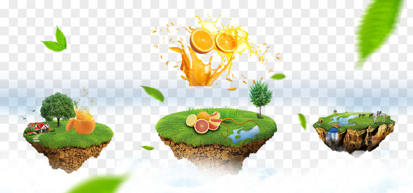 Suspension Island Juice Advertising Poster PNG