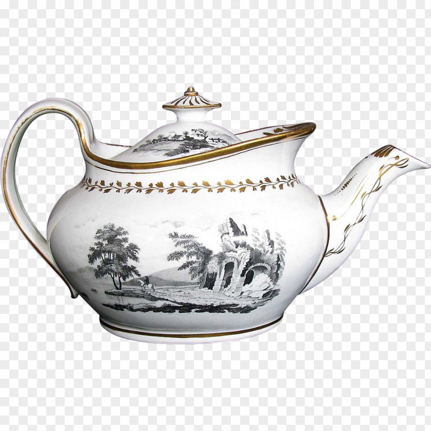 Tea Antique Porcelain Teapot PNG