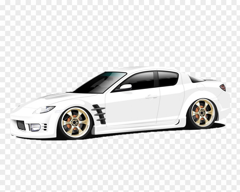 White Car Mazda RX-8 RX-7 Subaru Impreza WRX PNG