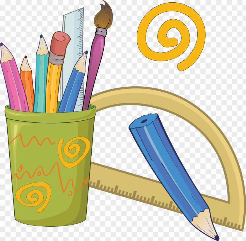 Cartoon Pencil Colored Drawing Stationery Clip Art PNG
