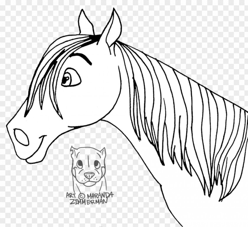 Mustang Mane Drawing Pony Sketch PNG