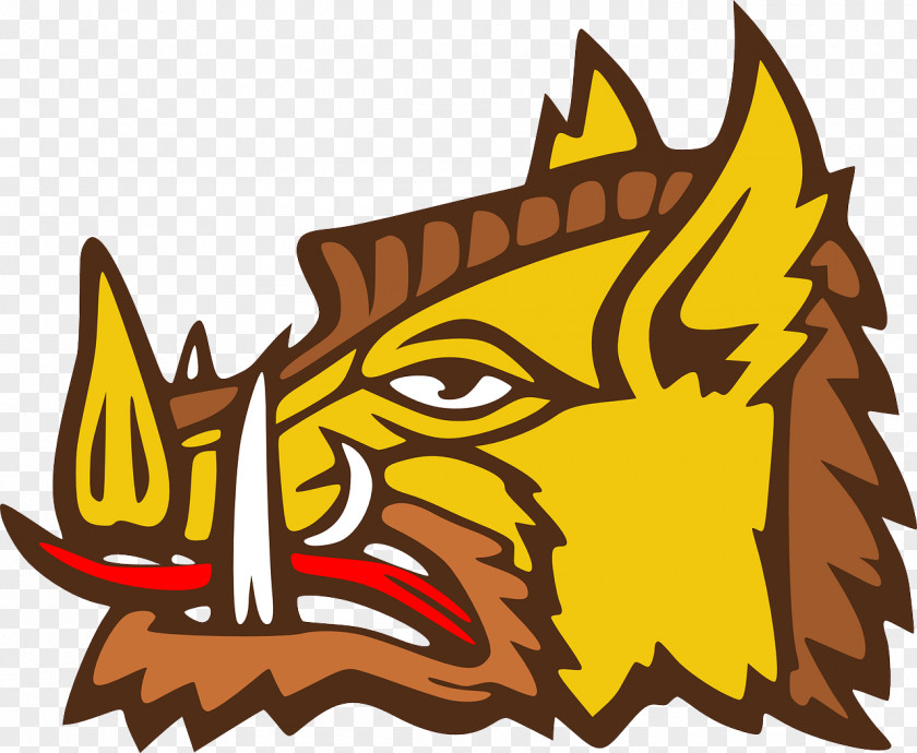 Royal Emblem Wild Boar Clip Art PNG