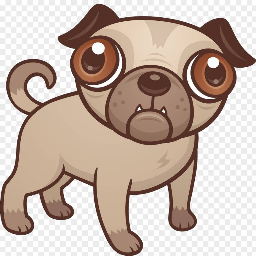 Angry Puppy Puggle Illustration PNG