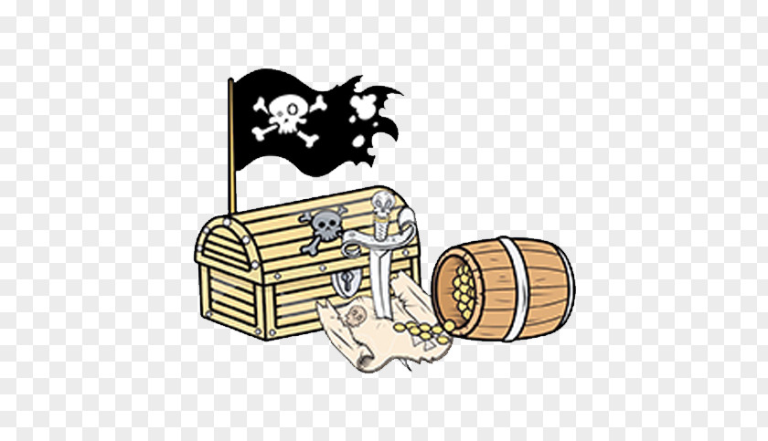 Cartoon Pirate Treasure Piracy Buried PNG