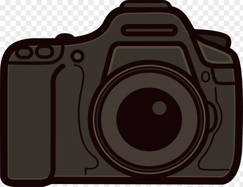 Dark Grey Digital Camera Single-lens Reflex PNG