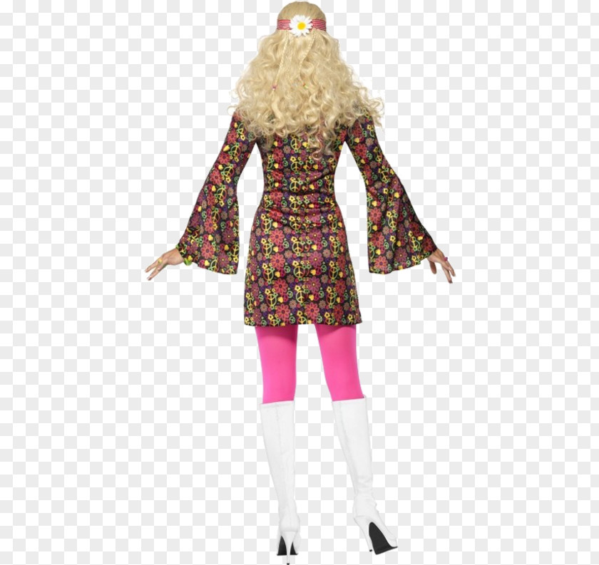 Dress 1960s Hippie Disguise Costume PNG