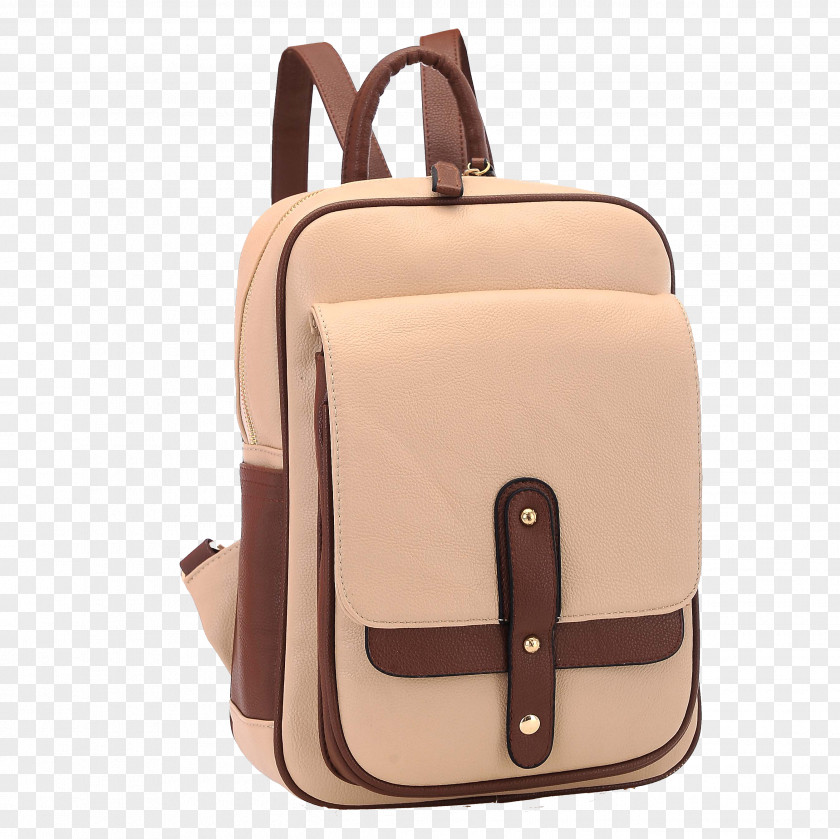 Personalized Beige Backpack Designer Handbag Apricot PNG