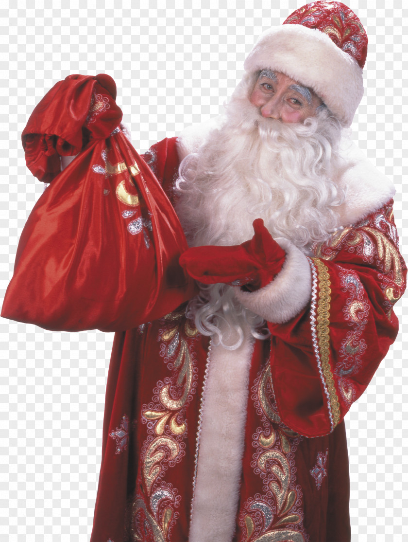 Santa Ded Moroz Claus Snegurochka New Year Holiday PNG