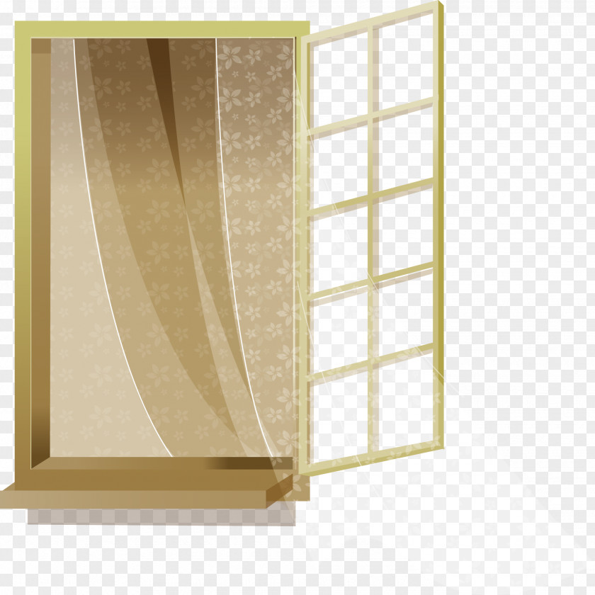Vector Windows And Screens Bay Window Curtain PNG