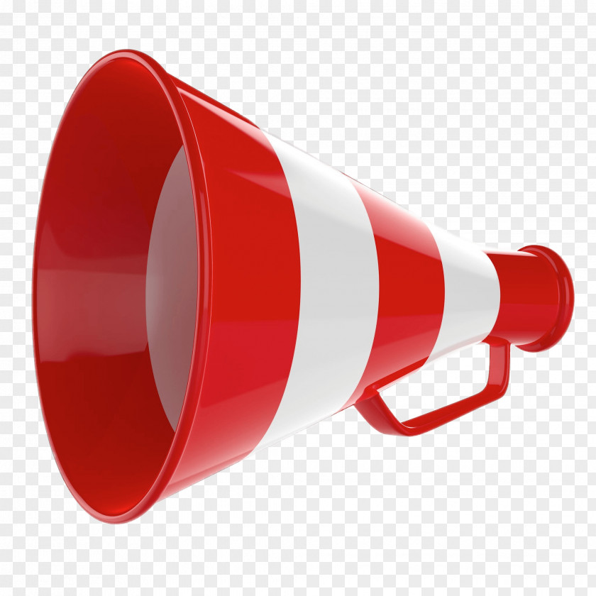 Red And White Megaphone Clip Art PNG