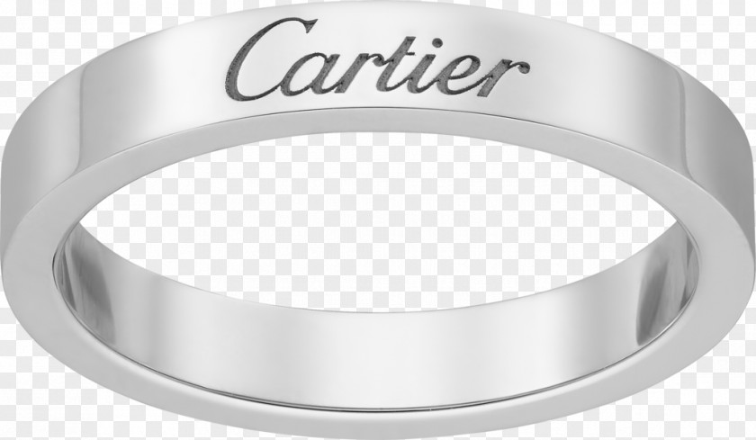 Platinum Ring Wedding Cartier Engraving PNG