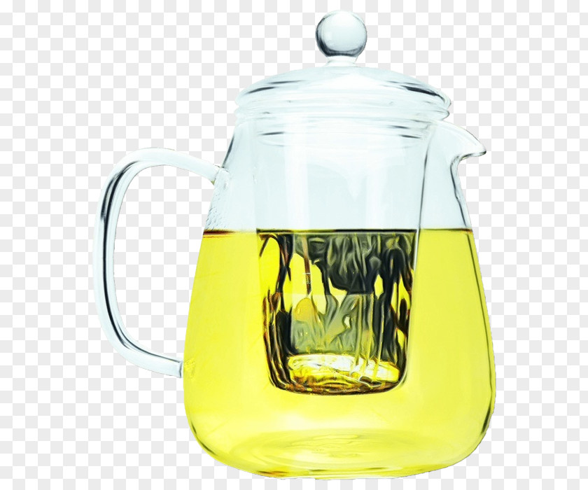 Decanter Serveware Yellow Teapot Glass Barware Tableware PNG