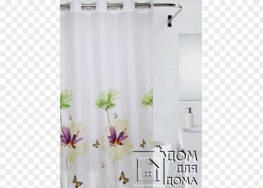 Flower Bath Curtain Bathroom Douchegordijn Baths Shower PNG