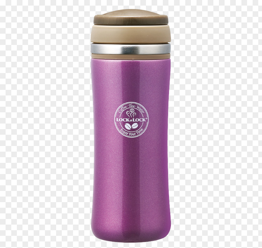 Frosted Mug Water Bottle Purple PNG