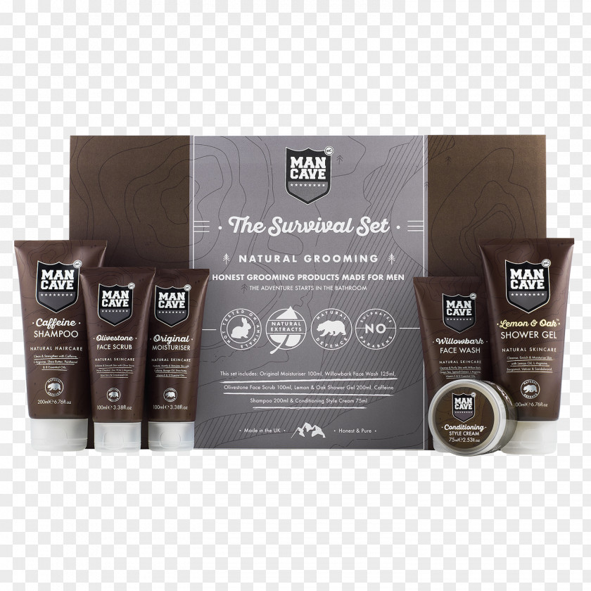 Gift Set Man Cave Cleanser Hair Styling Products Cosmetics Amazon.com PNG