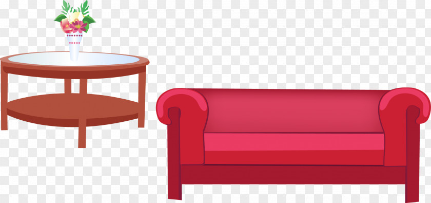 Sofa And Coffee Table. Bedroom Furniture Living Room Couch Clip Art PNG