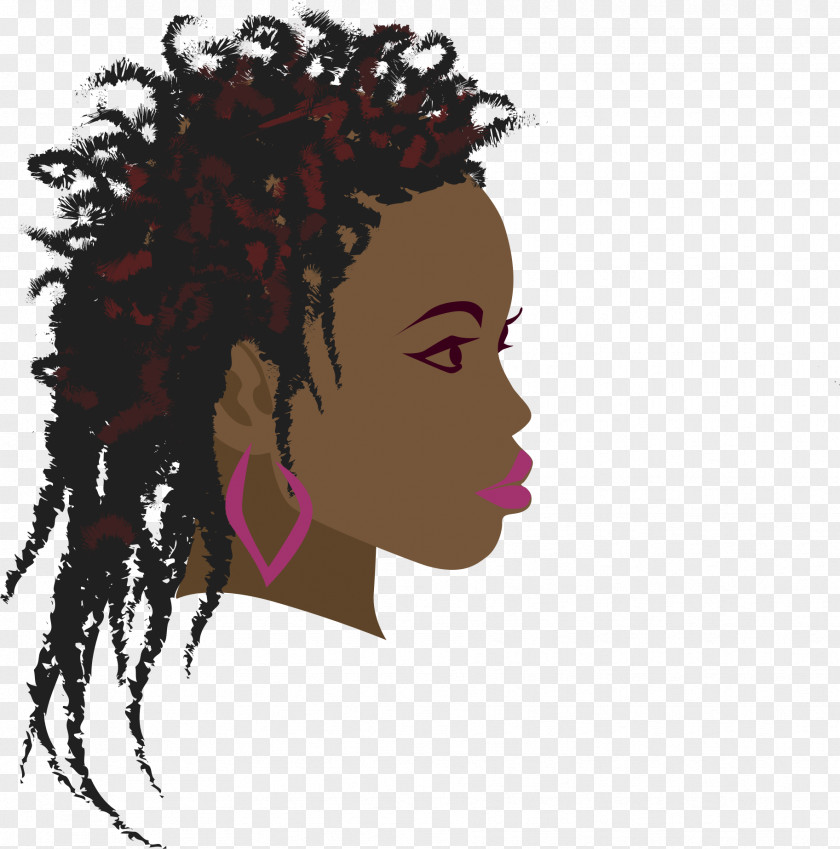 Afro Africa Braid Woman Black Clip Art PNG