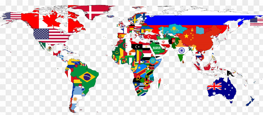 Globe World Map Flags Of The PNG