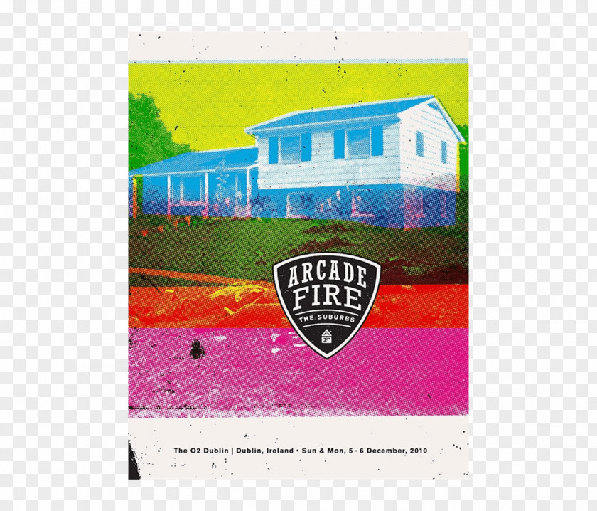 Poster Arcade Fire Concert Graphic Design PNG