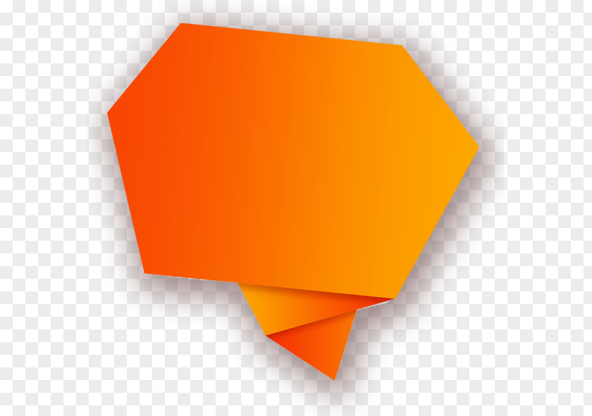 Apricot Origami Dialog Angle PNG