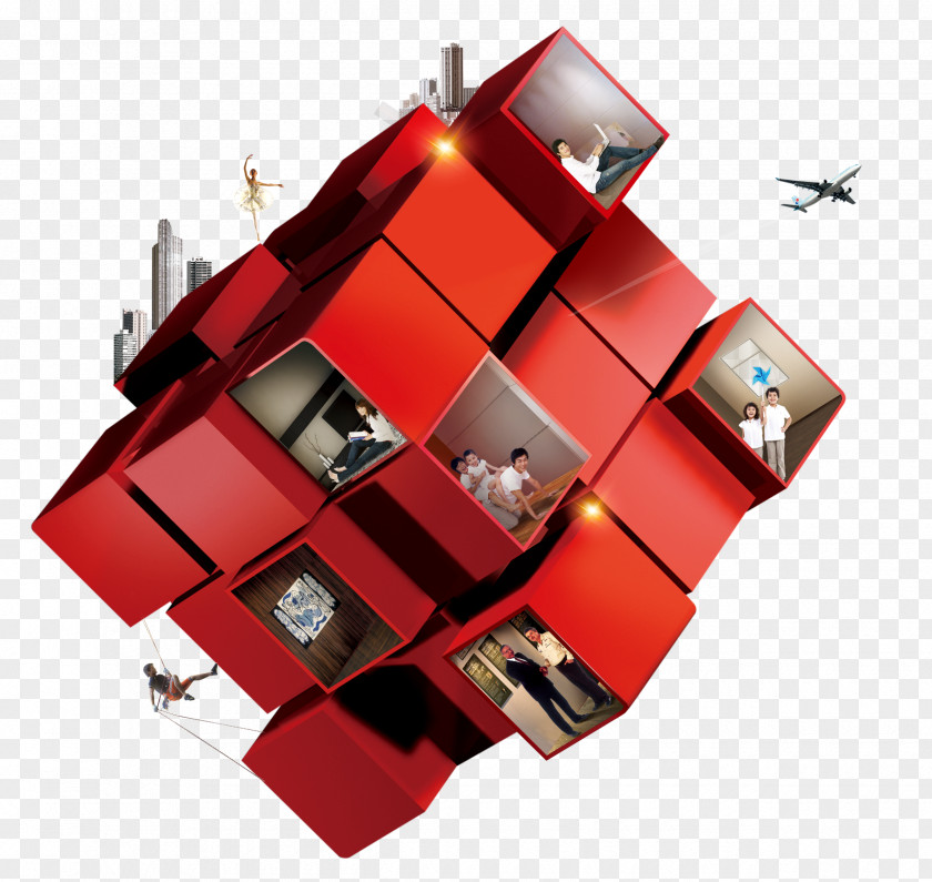 Creative Real Estate Cube Box Rubiks PNG