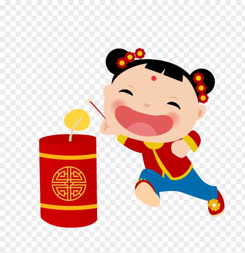 Firecrackers Child Chinese New Year Festival Firecracker PNG