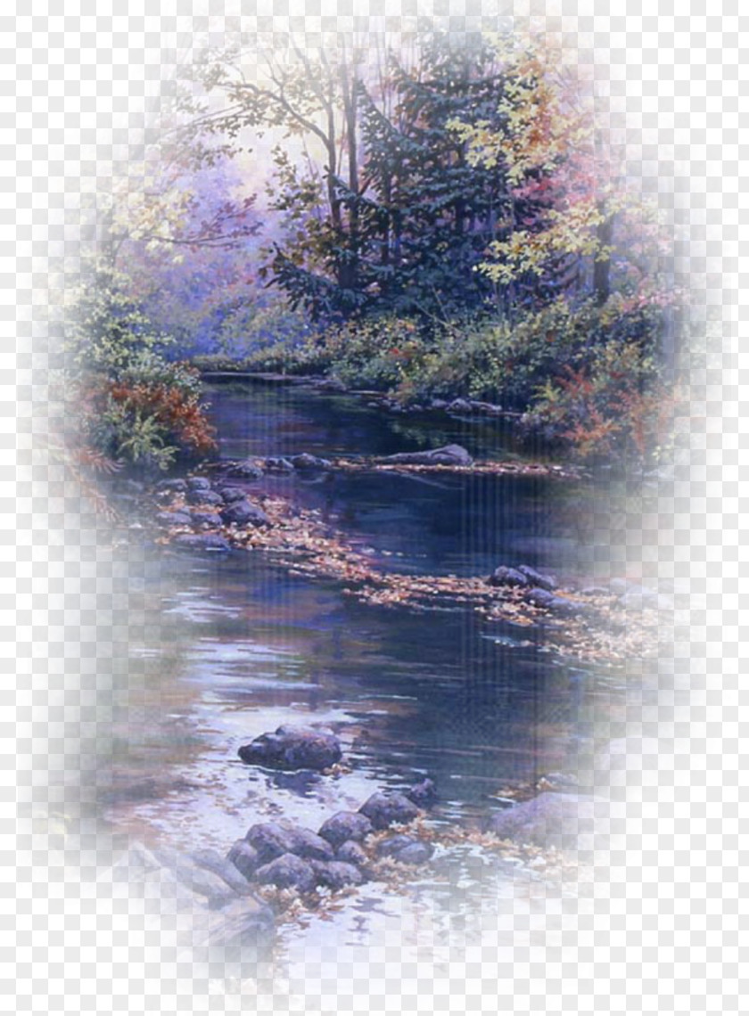 Painting Watercolor Water Resources River PNG