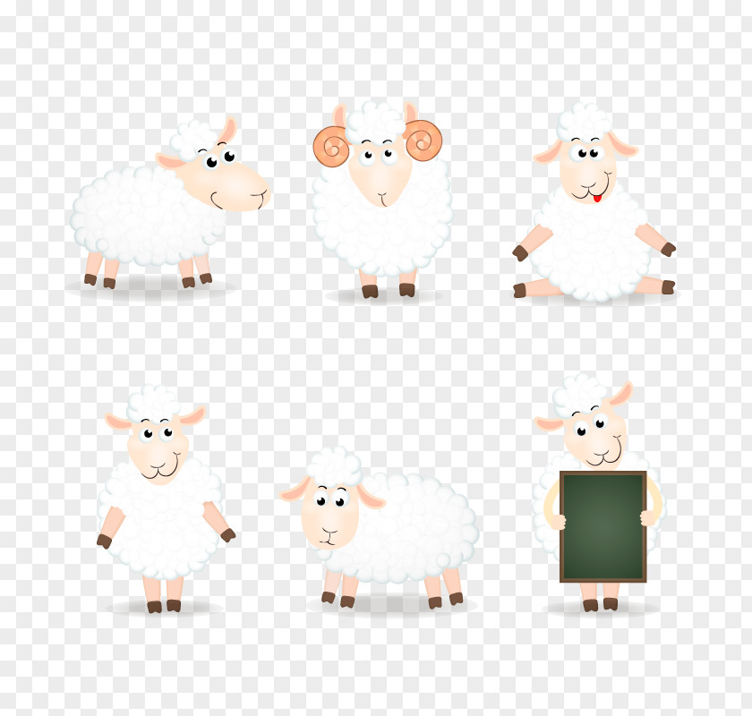 Vector Goat Element Sheep Cartoon PNG