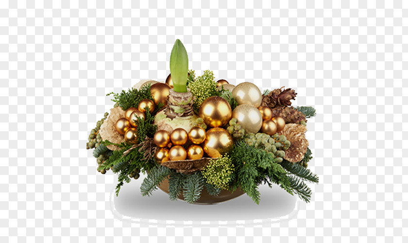 Christmas Ornament Floral Design Amaryllis Kerststuk PNG