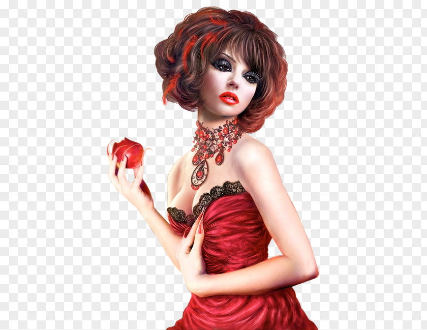 Hair Drawing Red Female PNG