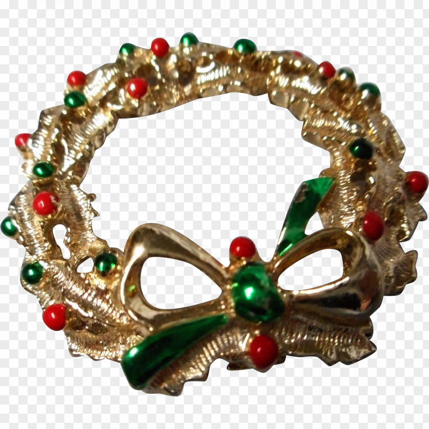 Hand-painted Wreaths Christmas Ornament Wreath Brooch Pin PNG