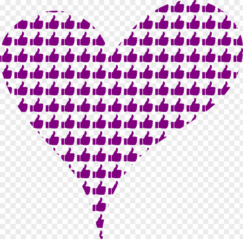 Purple Heart Point Watercolor Painting Clip Art PNG