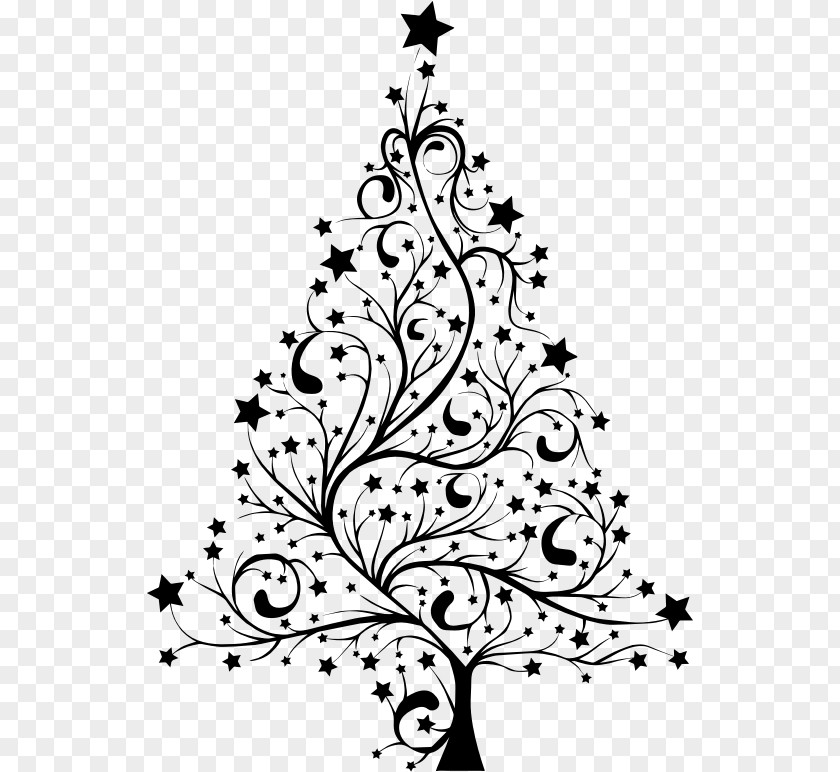 Starry Clipart Christmas Tree Clip Art PNG