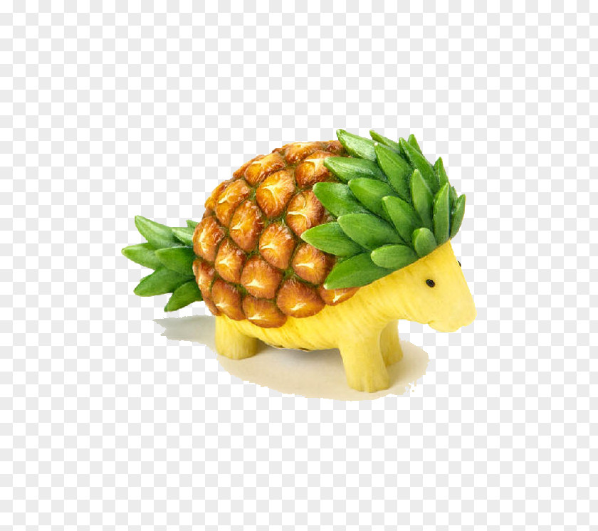 Made Of Pineapple Hedgehog Birthday Cake Food Fruit Creativity PNG