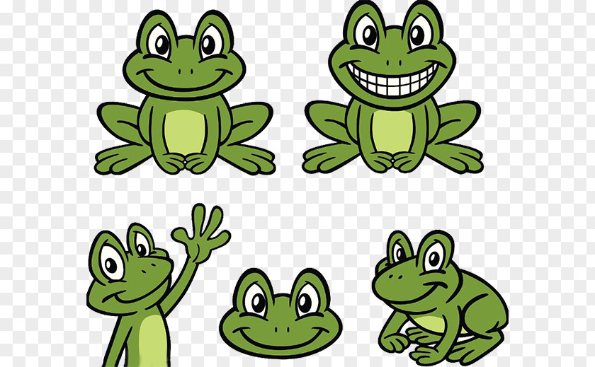 Frog Wave Cartoon Clip Art PNG
