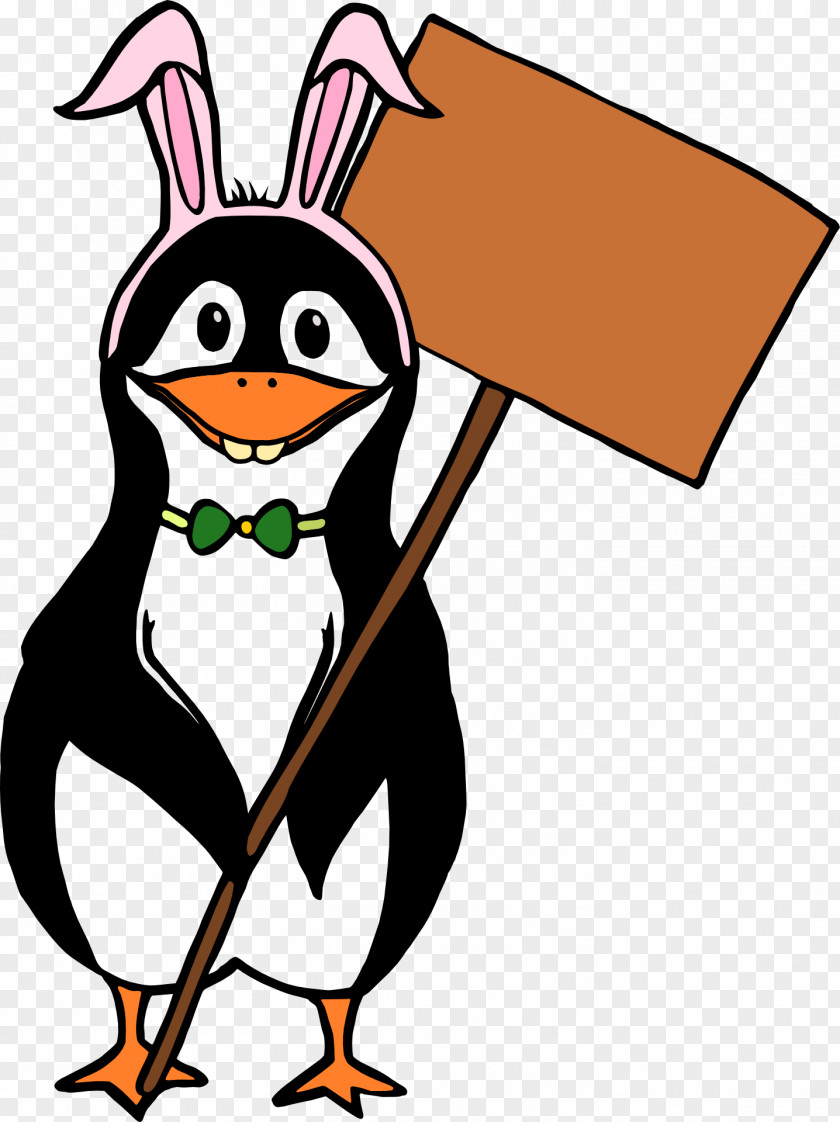 Penguin Easter Bunny Vector Graphics Humour Rabbit PNG