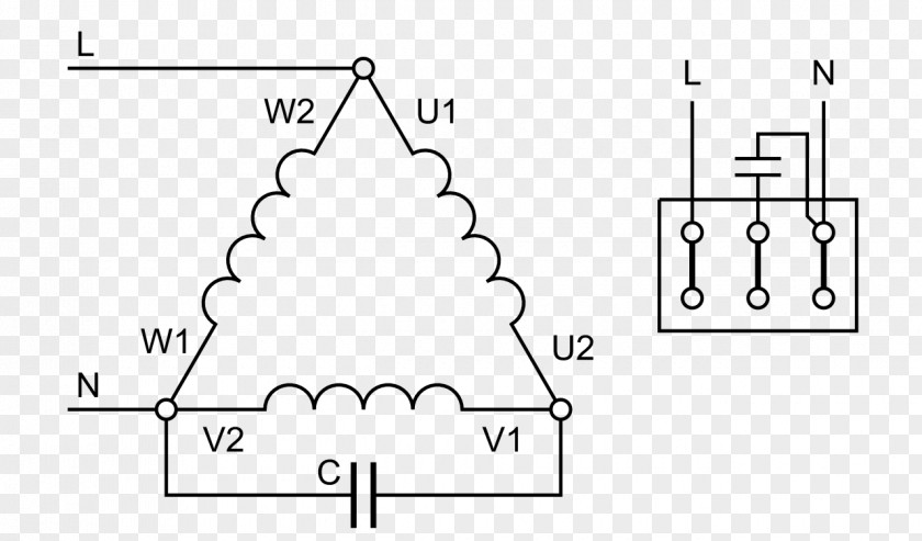 Engine Induction Motor Three-phase Electric Power Steinmetzschakeling Capacitor PNG