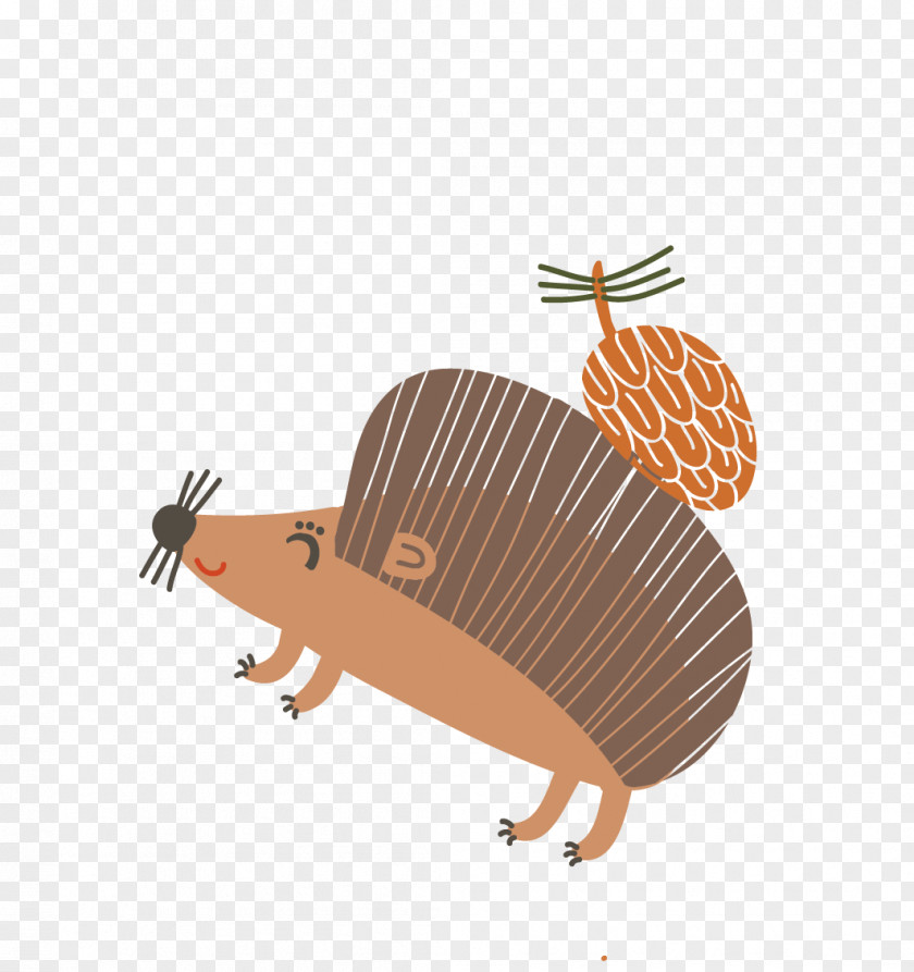 Flat Cartoon Animal Hedgehog Armadillo PNG