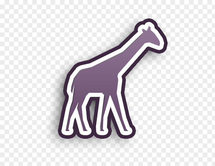 Giraffe Silhouette Icon POI Nature Animals PNG