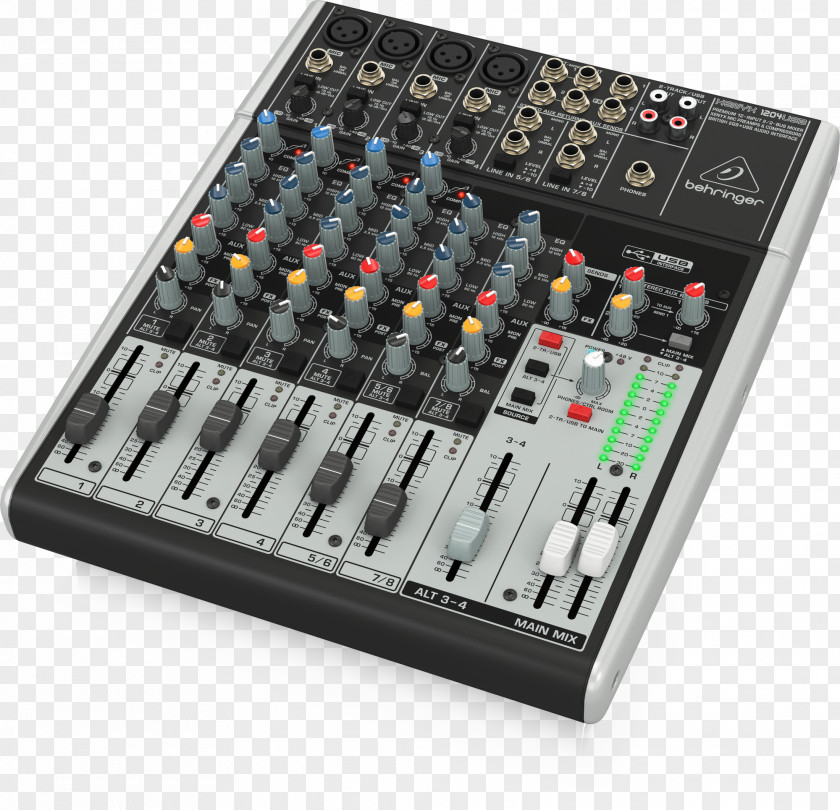 Sound Mixer Microphone Behringer Xenyx X1204USB Audio Mixers 802 PNG