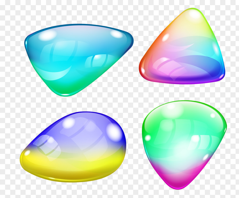 Cartoon Multicolored Stone Colored Shapes Drawing PNG
