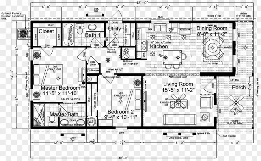 House Floor Plan Mobile Home Manufactured Housing Prefabricated PNG