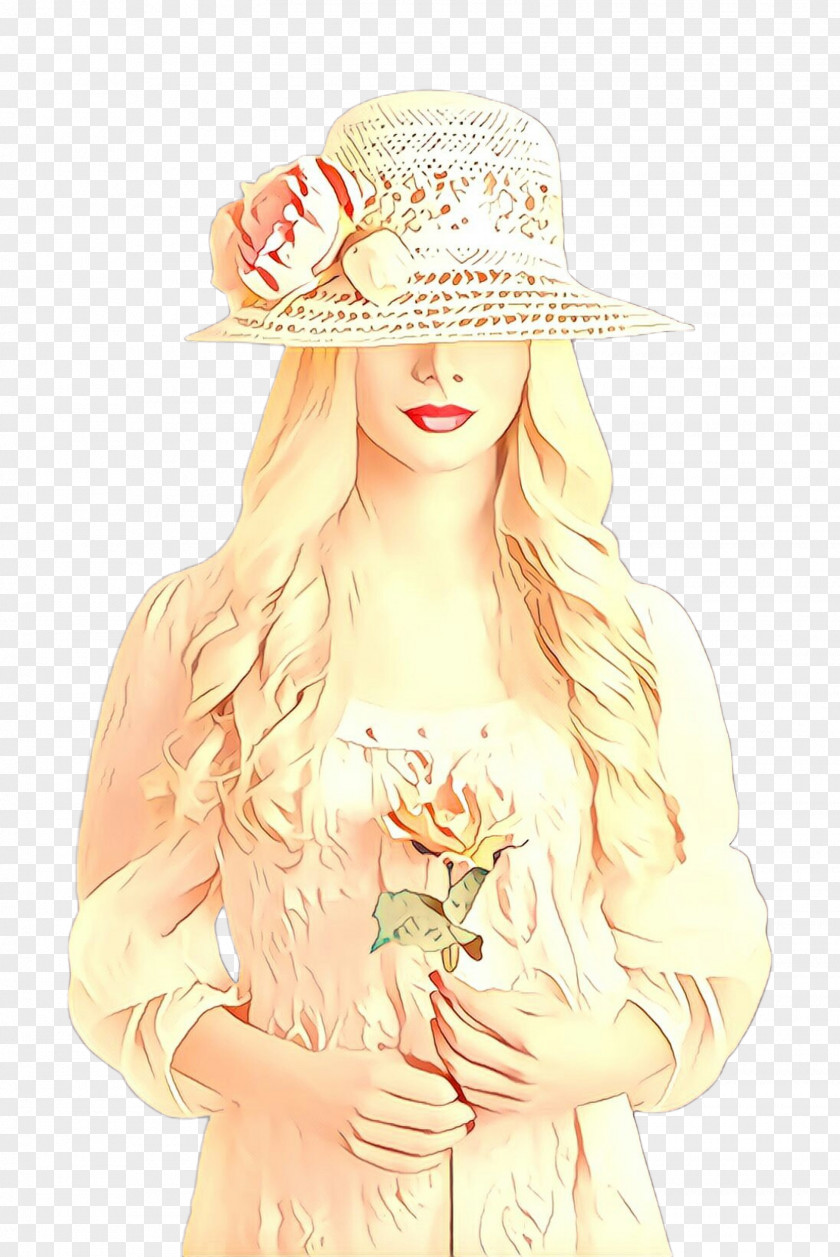 Long Hair Costume Hat Clothing Sun Headgear Blond PNG