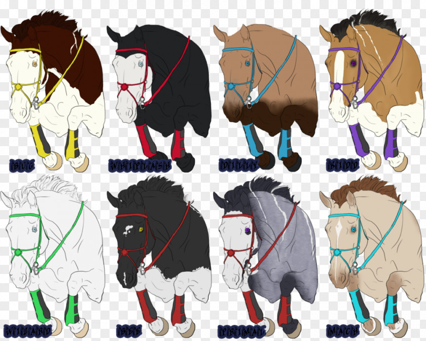 Mustang Stallion Halter Rein PNG