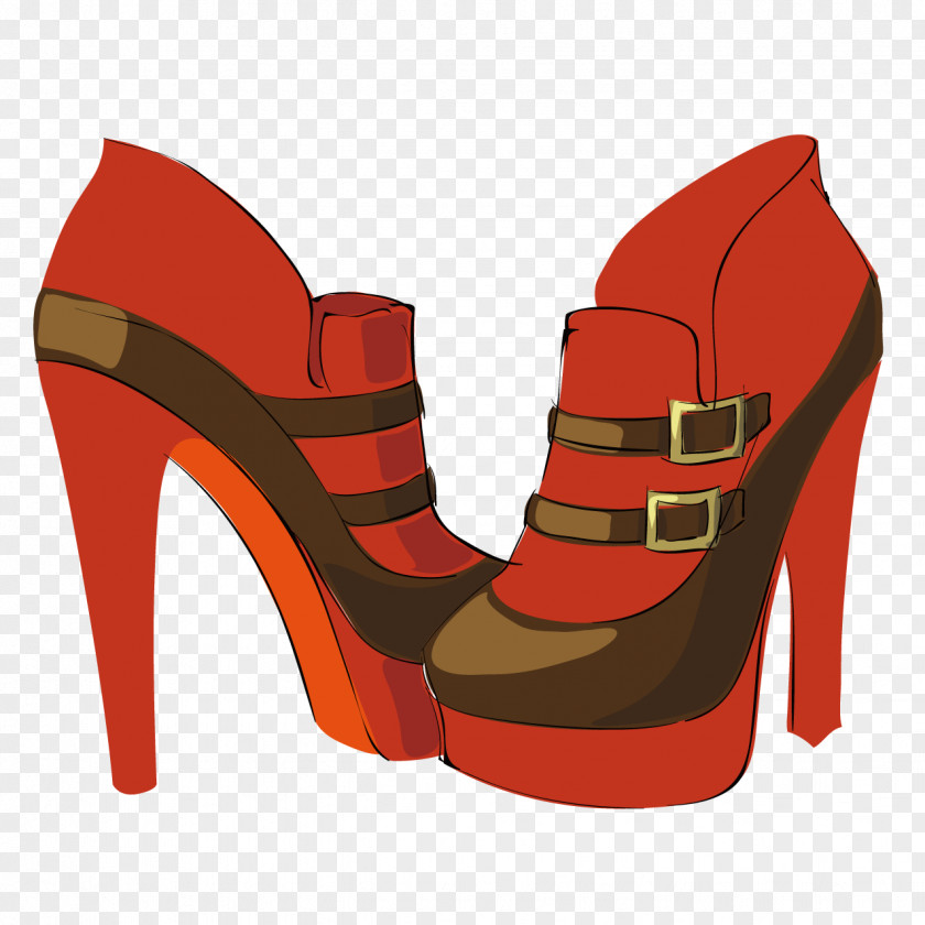 Red High Heels High-heeled Footwear Shoe PNG