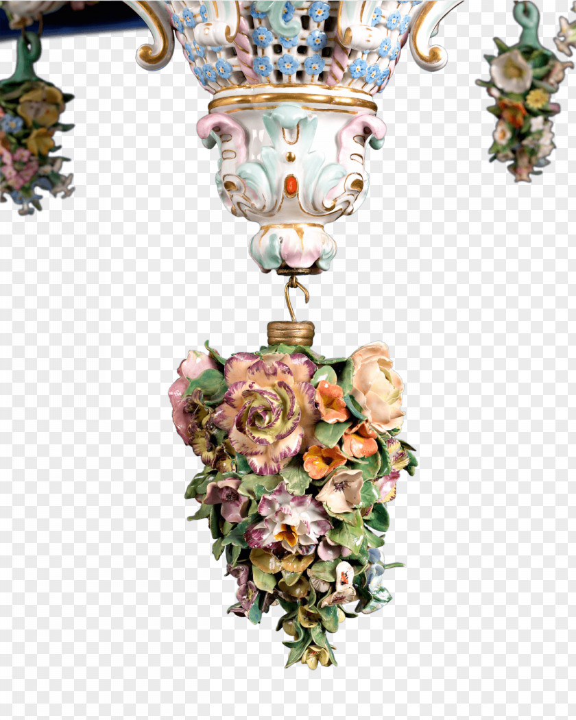 The Blue And White Porcelain Meissen Rococo Light Fixture PNG