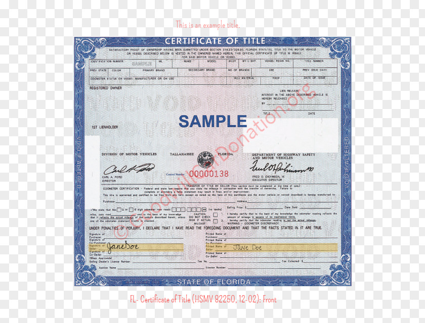 Car Wisconsin Vehicle Title PNG