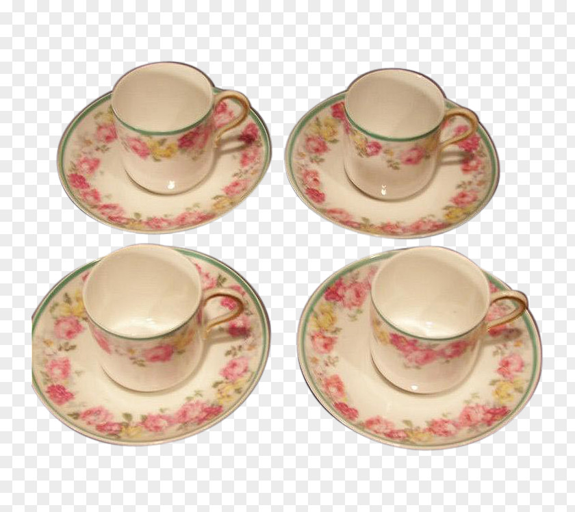 Cup Coffee Espresso Saucer Porcelain PNG