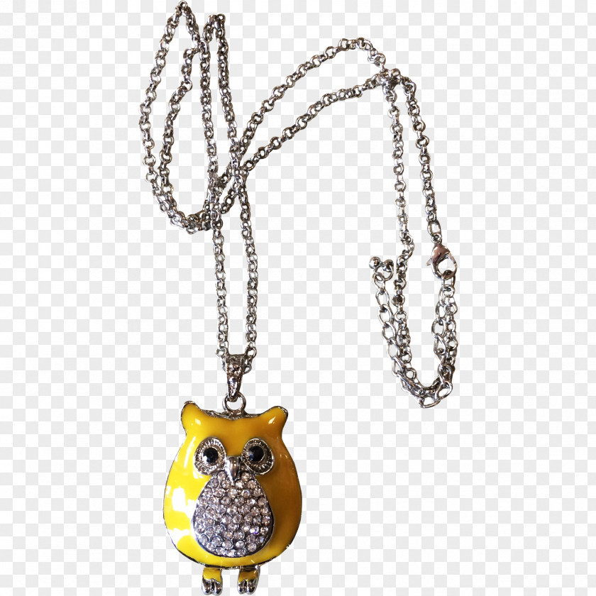 Owl Locket Necklace Body Jewellery Chain PNG