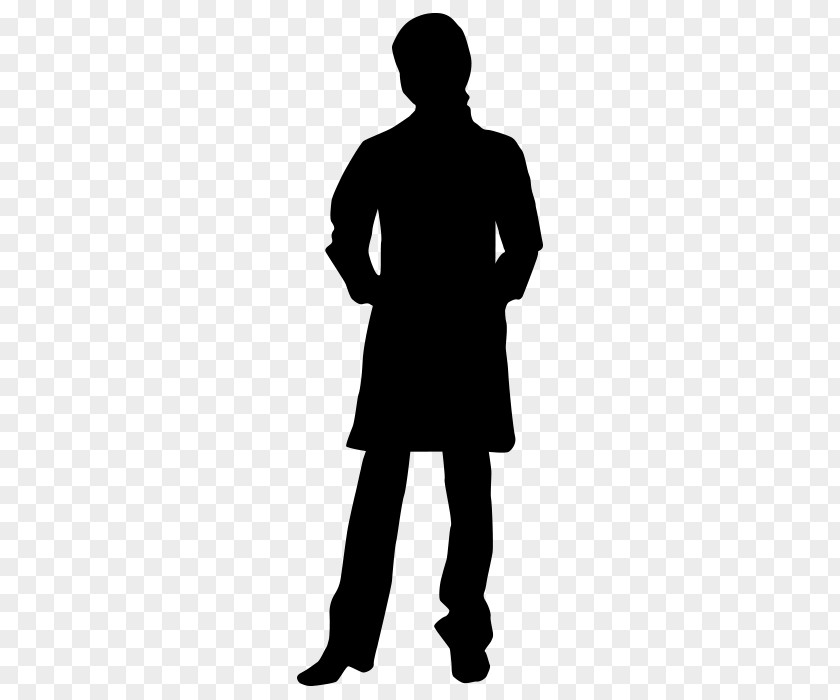 Silhouette Scientist PNG